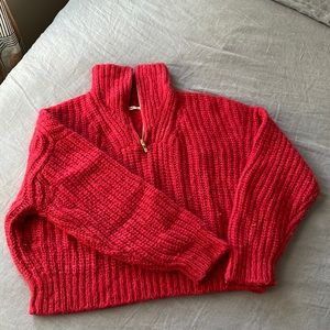 Ba&sh Lady Alpaca Ribbed Woven Knit Pullover